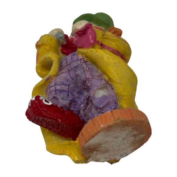 Hand-Painted Resin Clown Figurine Holding Microphone 3.5" Tall Artist Performer - Picture 8 of 12